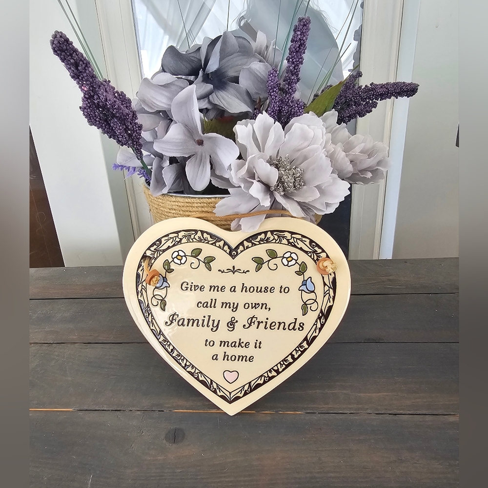 Trinity Pottery heart shaped plaque